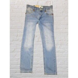 NEW Levis 511 Slim Straight Jeans Youth Girls 8 Reg Light Wash Denim School NWT